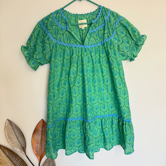 Umgee Emerald and Sky Mini Dress - Picture 3 of 10